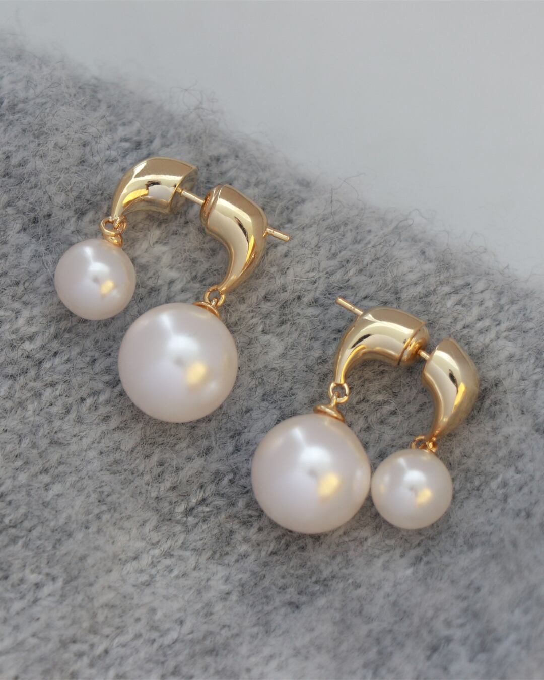 ツインパールドロップピアス G25059