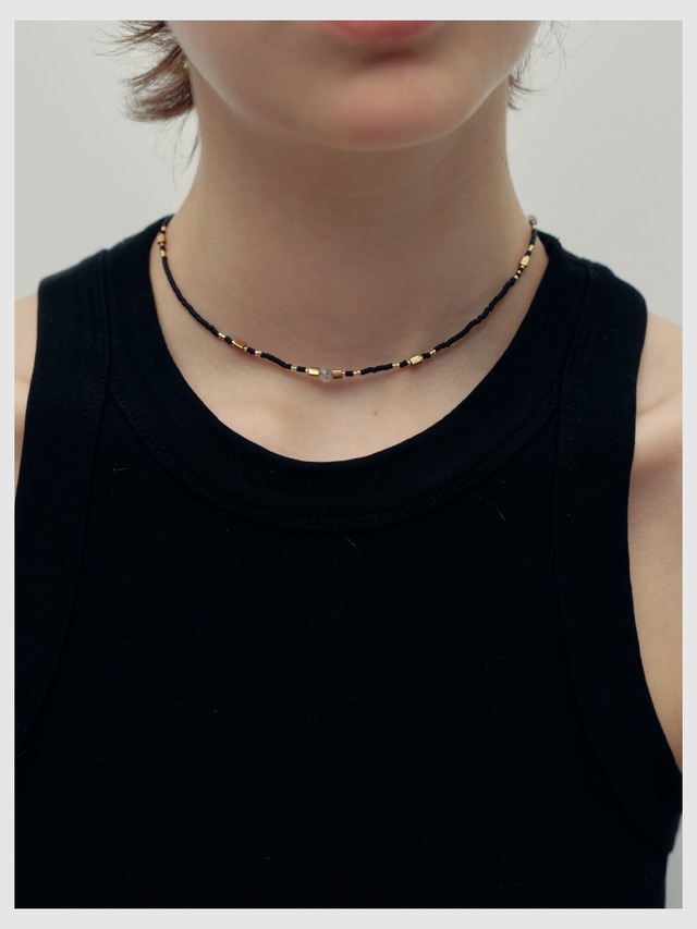 Necklace -Black×Gold-