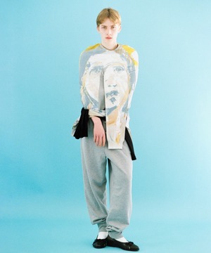 HOMMENA / HM26AWJE02 TAKUMI ART DRAPE TEE(GRAY)