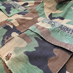 【USA古着】米軍実物 ミリタリージャケット BDU jacket 迷彩 カモフラ M アメリカ古着