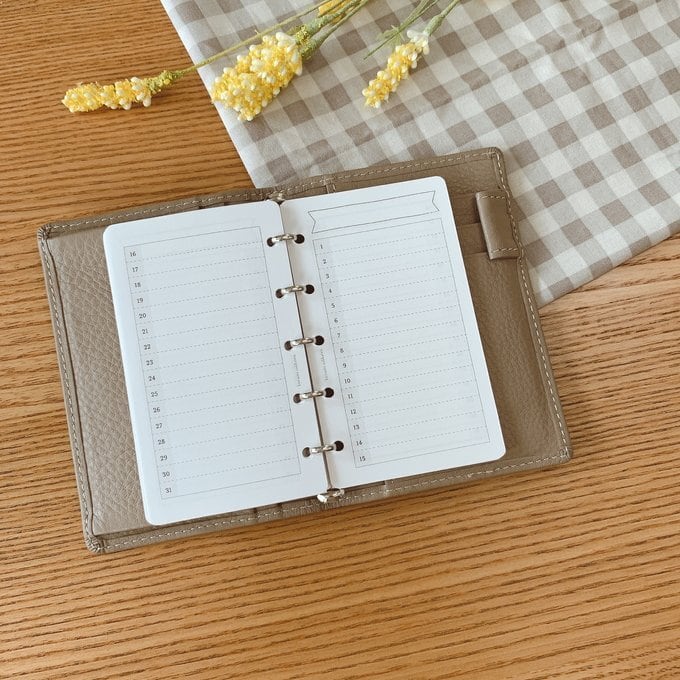 マイクロ5サイズ/毎日の記録リフィル(表裏1ヶ月)