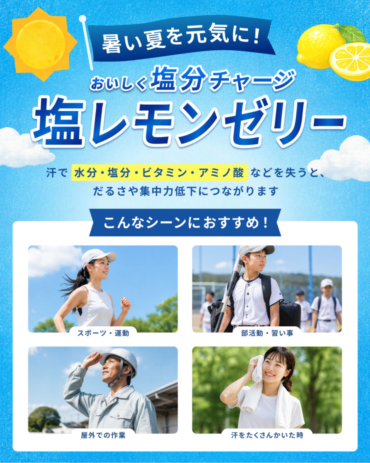 sinca.ism 塩レモンゼリー 15g× 30包入
