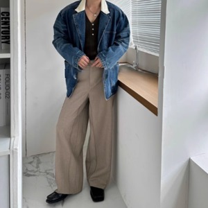 バイアスカットモードスウェットパンツ　0856