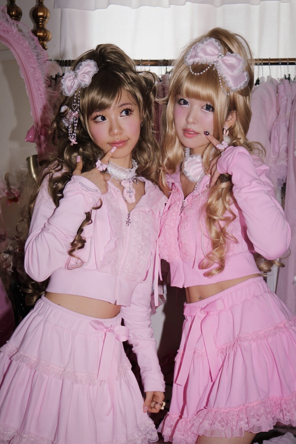 SHUSHU CHERRY] ♥ DOLLY HIME TRAINING SET-UP ♥ (baby pink) 正規品