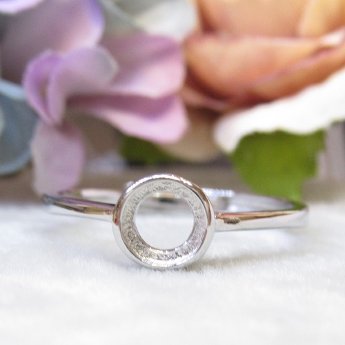 アウトレット5㎜  ラウンド厚ベゼル  S925  リング台 SV