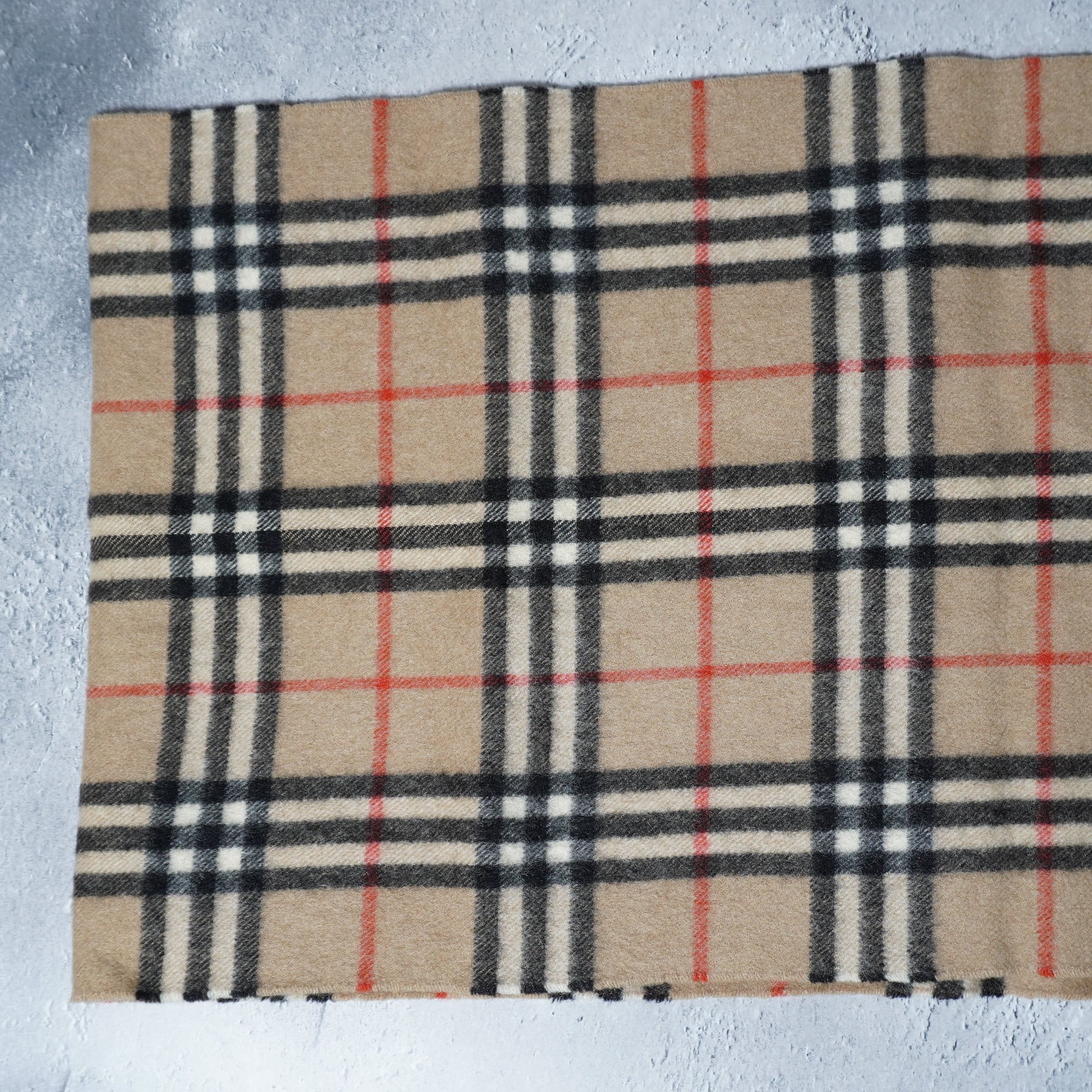BURBERRY】バーバリー CASHMERE100%ノバチェックマフラー beige | MIXHIVE