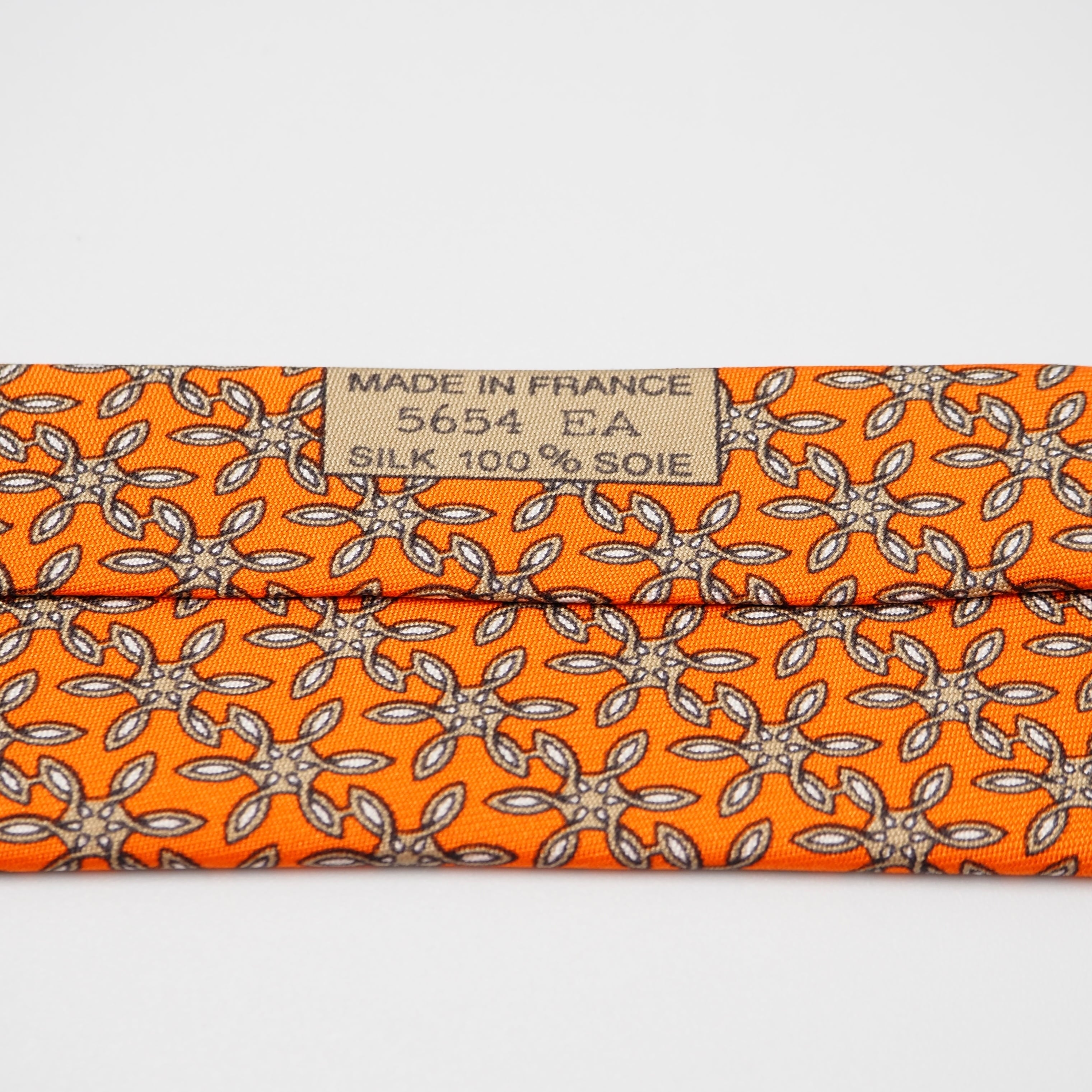 HERMES ネクタイ シルク オレンジ エルメス 付属品付き | 2122TOKYO