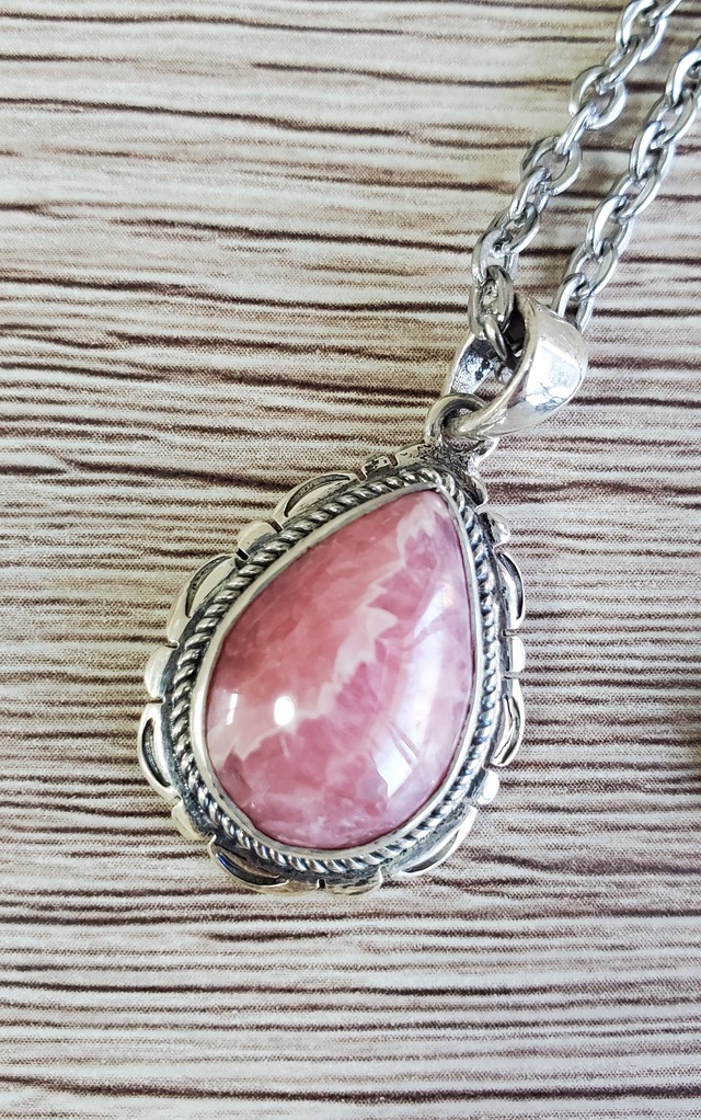 インカローズネックレス 925silver ハンドメイド アクセサリー