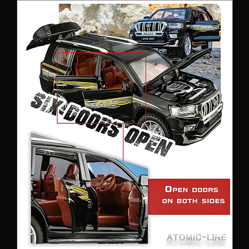 TOYOTA ランドクルーザー PRADO 1/24 ミニカー 全2色 ライト点灯