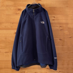 【THE NORTH FACE】フリース ジャケット WINDWALL デナリジャケット 中間着 ワンポイントロゴ 刺繍ロゴ バックロゴ ジップアップ フルジップ L 防風 保温 ノースフェイス US古着