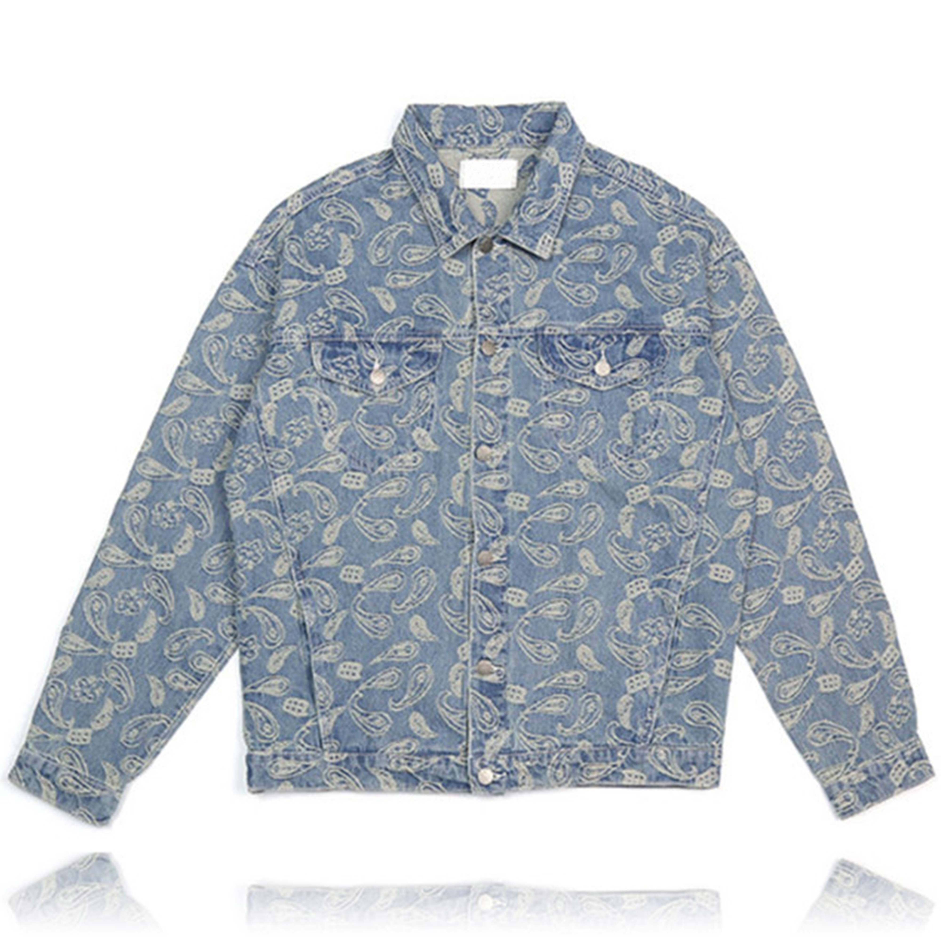 ペイズリーデニムジャケット_ブルー or ブラック