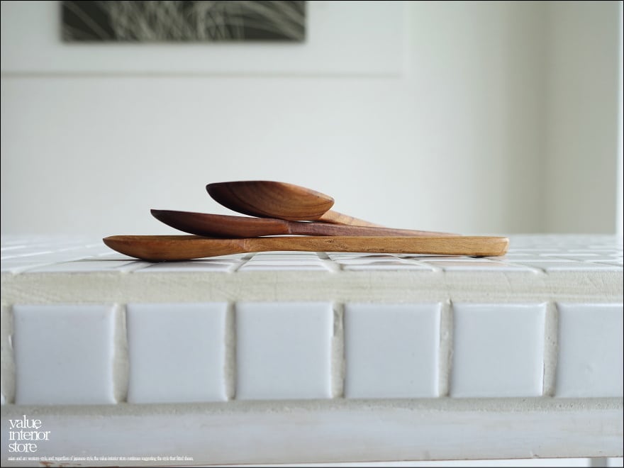 無垢材 アイスクリームスプーンL13.8cm ジェラートスプーン デザート