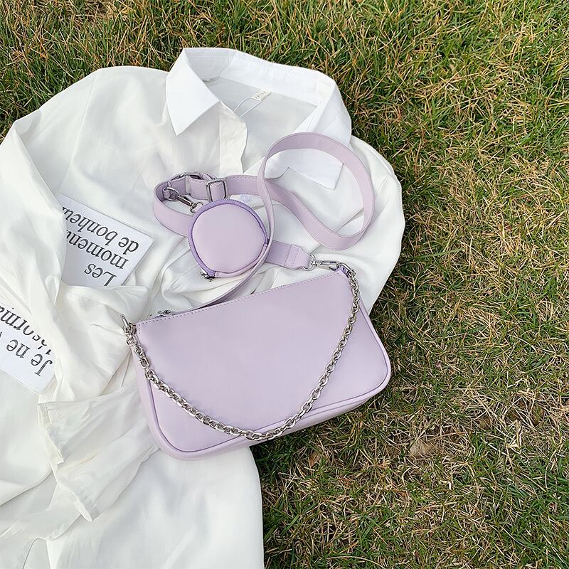 新しい小さなバッグ女性2020人気の新しいトレンディなワイルドワイドショルダーストラップメッセンジャーバッグネットレッドファッションユニークな脇バッグ Tiancai_Wing_Bag6190075