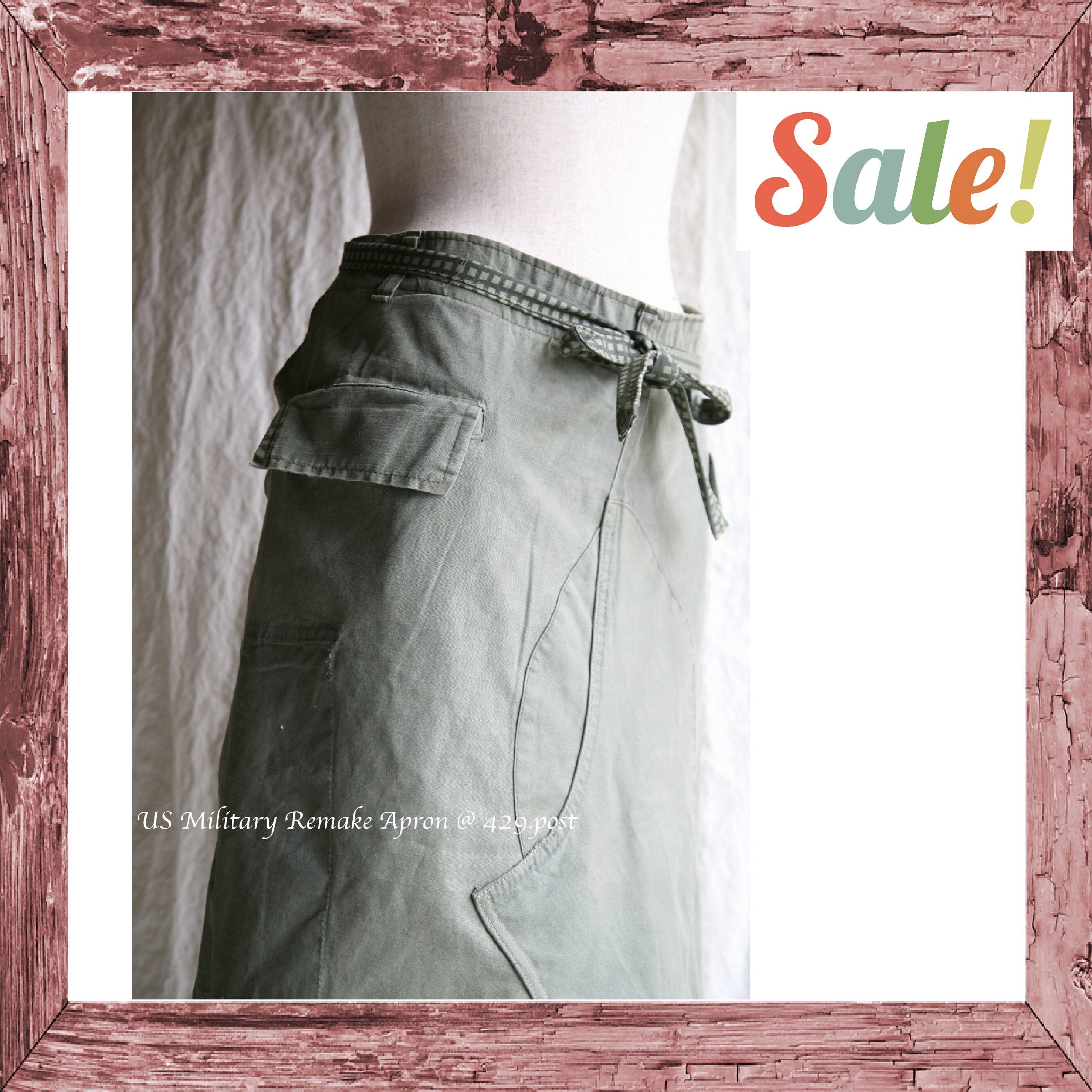 リメイクエプロン / US Militaly Pants ・アウトドア