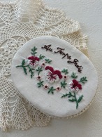 SALE 小さなソーイングセット パンジー 裁縫セット 刺繍柄 撮影小物 インテリア