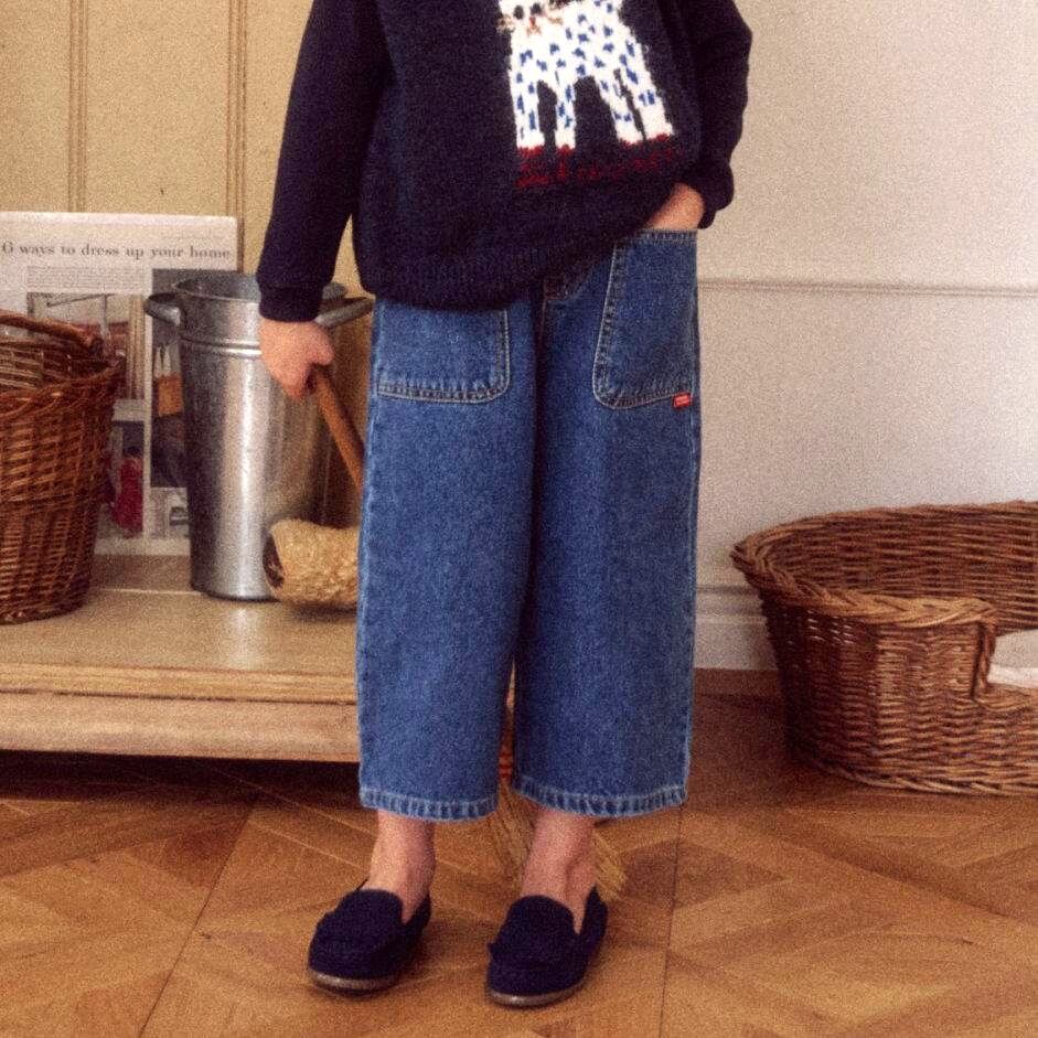 «Sold out»«ジュニアサイズあり» By MiMi トミーデニムパンツ 2colors