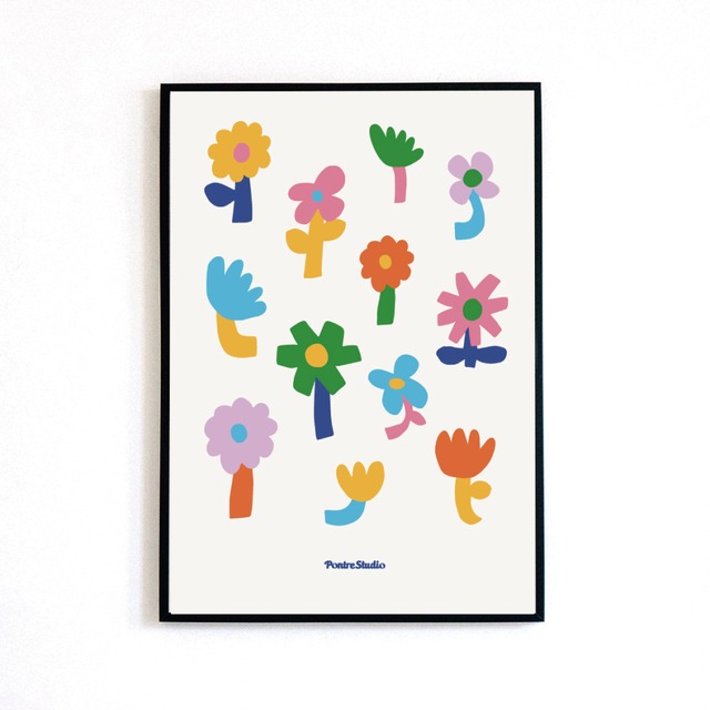 ♯064 COLOR JOY FLOWER  POSTER