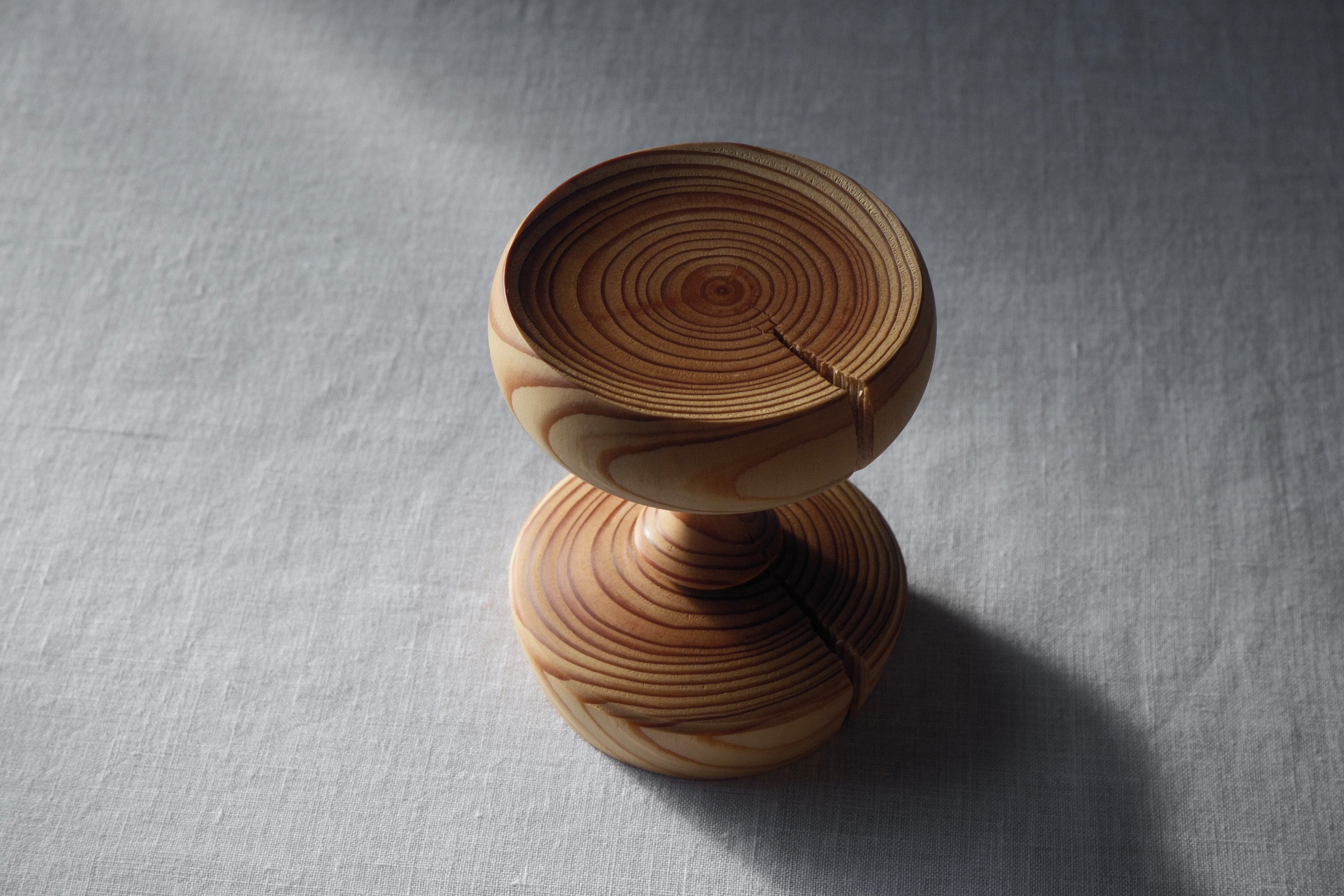 燭台 赤蝦夷松 80mm