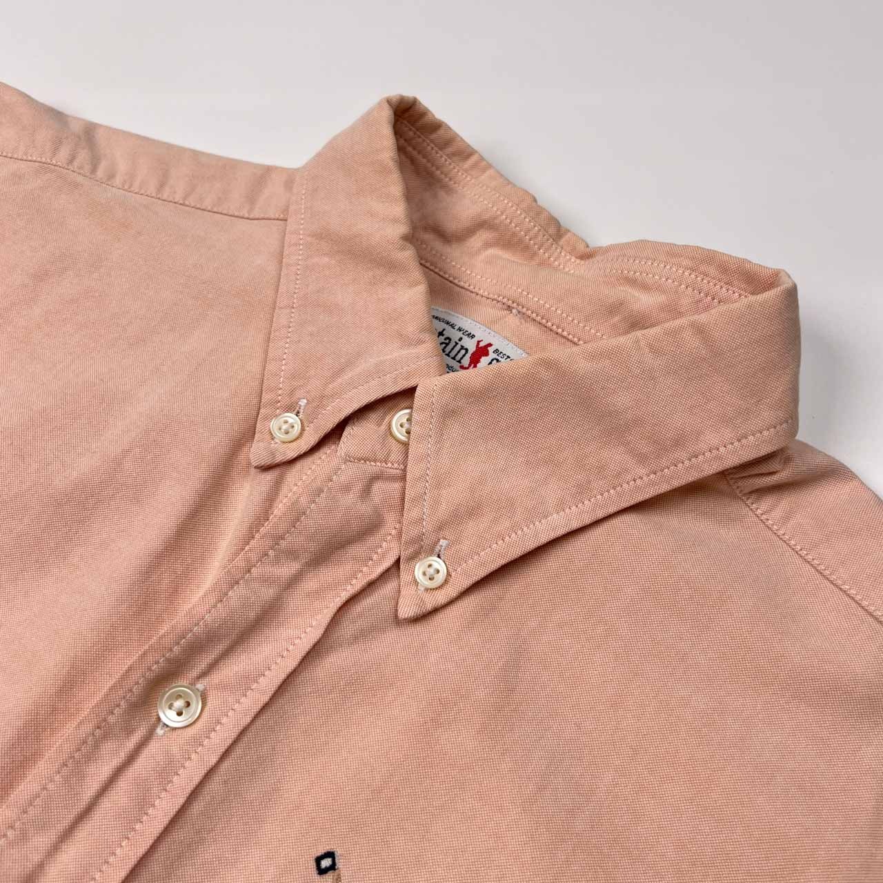 CAPTAIN SANTA キャプテンサンタ ワンポイント刺繍 BD 長袖 オックスフォード シャツ サイズ L /オレンジ系