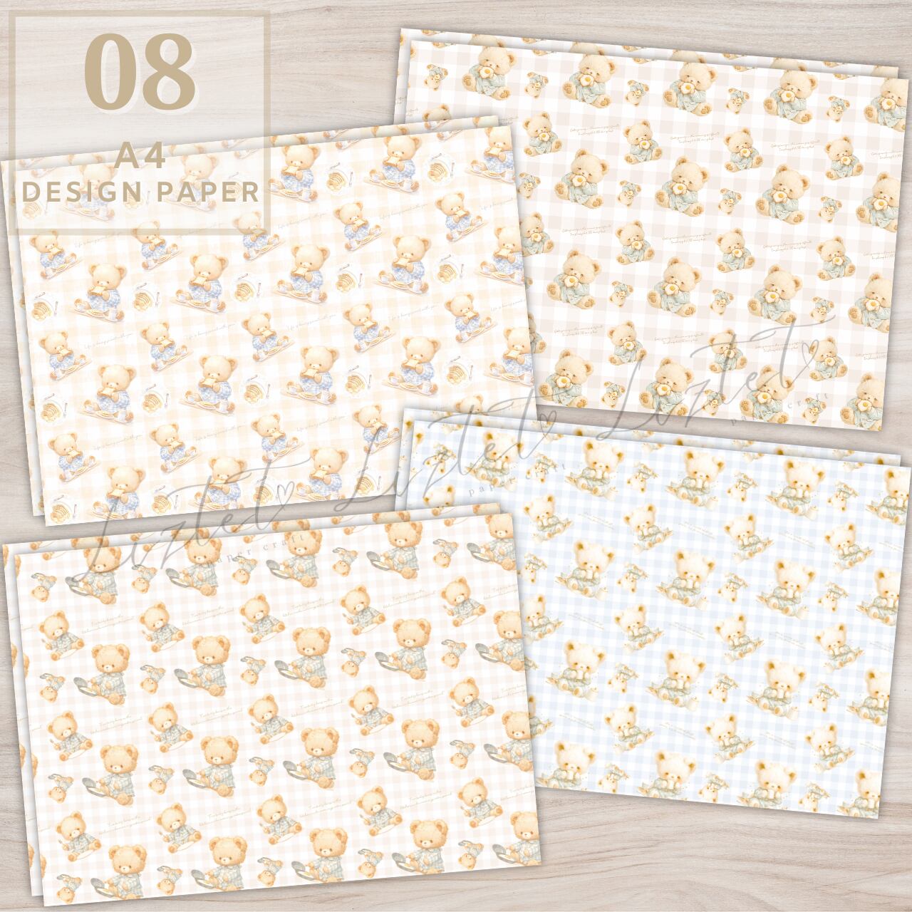 【li-13】lien様　コラージュシート　素材シート　デザインペーパー コラージュシート デザインペーパー a4 素材紙 コラージュ素材 セット