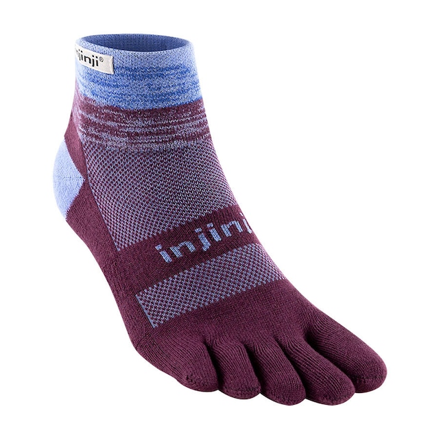 injinji（インジンジ）トレイルミッドウェイトミニクルー  -プラム(PUM)　ユニセックス 5本指ソックス 日常用にもおすすめ