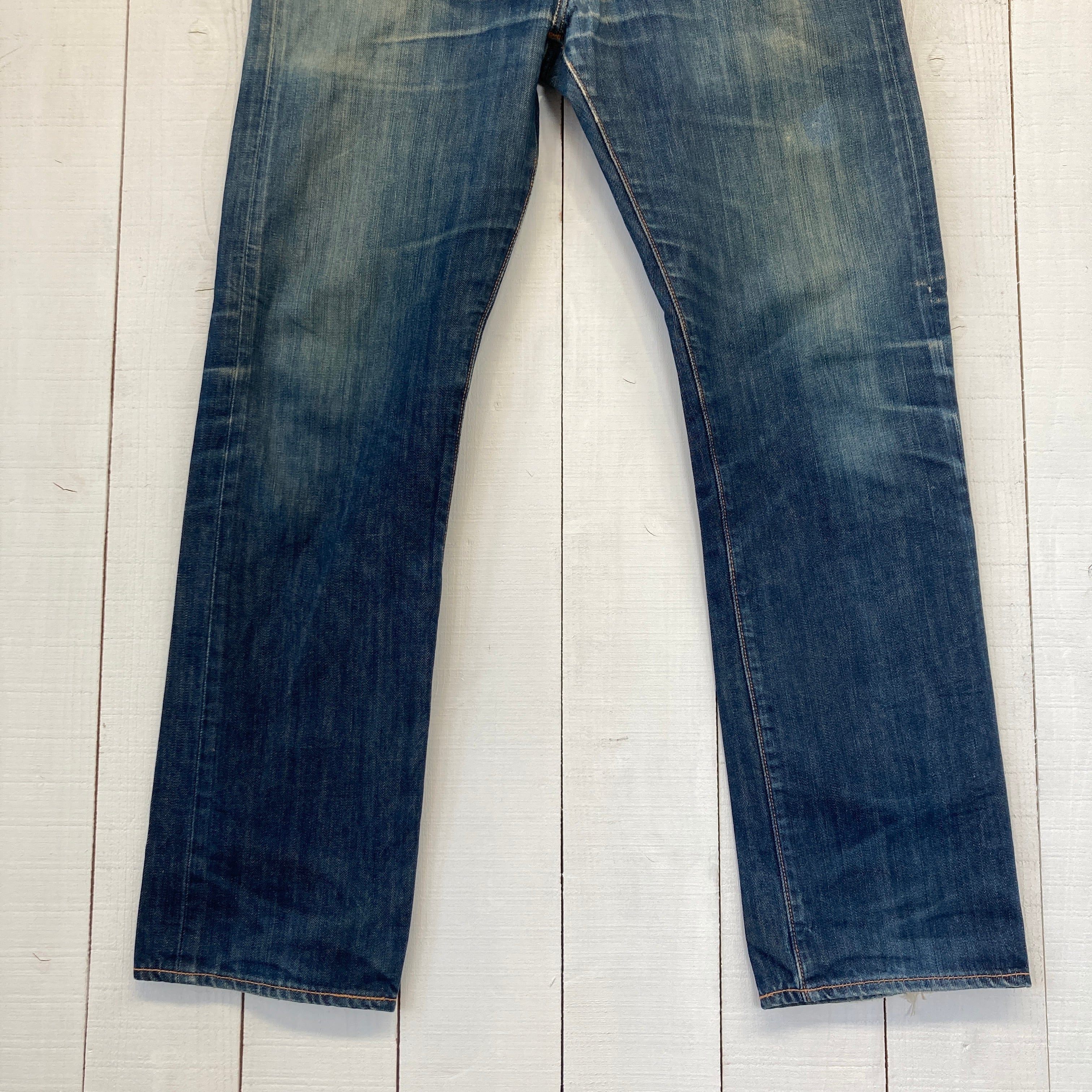 ☆送料無料☆Levis501☆濃紺インディゴ ヒゲ☆00年代☆W32 パンツ