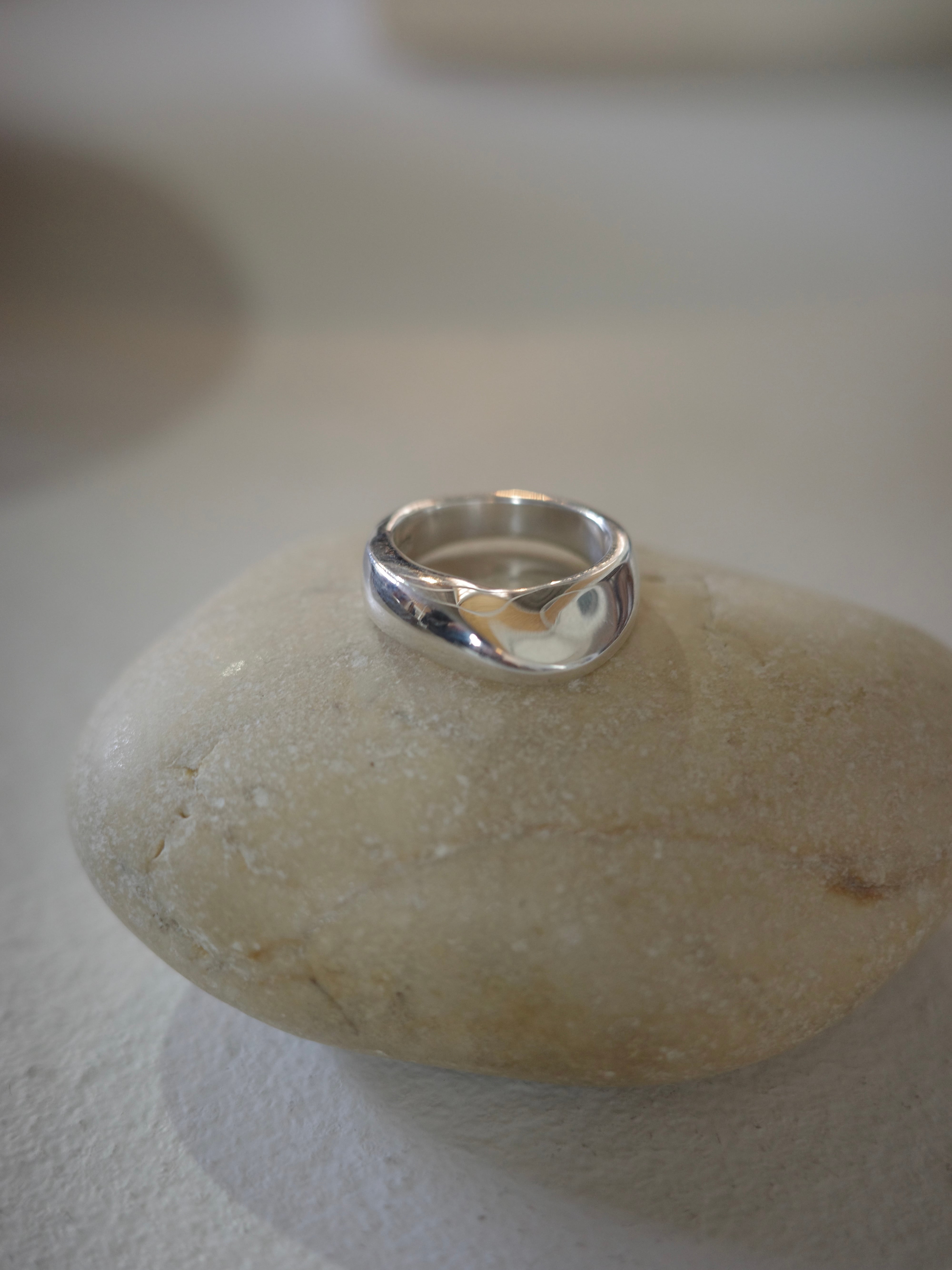 <vintage silver925> twist puffy design ring