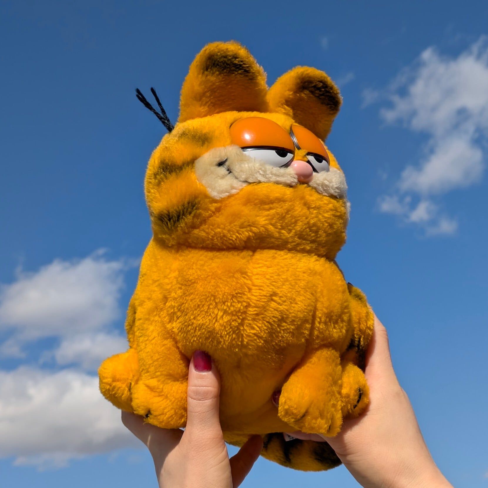 VINTAGE 1980年代初期 ☆【 Garfield ( ガーフィールド ) 】『 ガーフィールド / おすわり左向きM 』ぬいぐるみ プラッシュ plush 1980年代年製 〚アメリカン雑貨 アメトイ〛