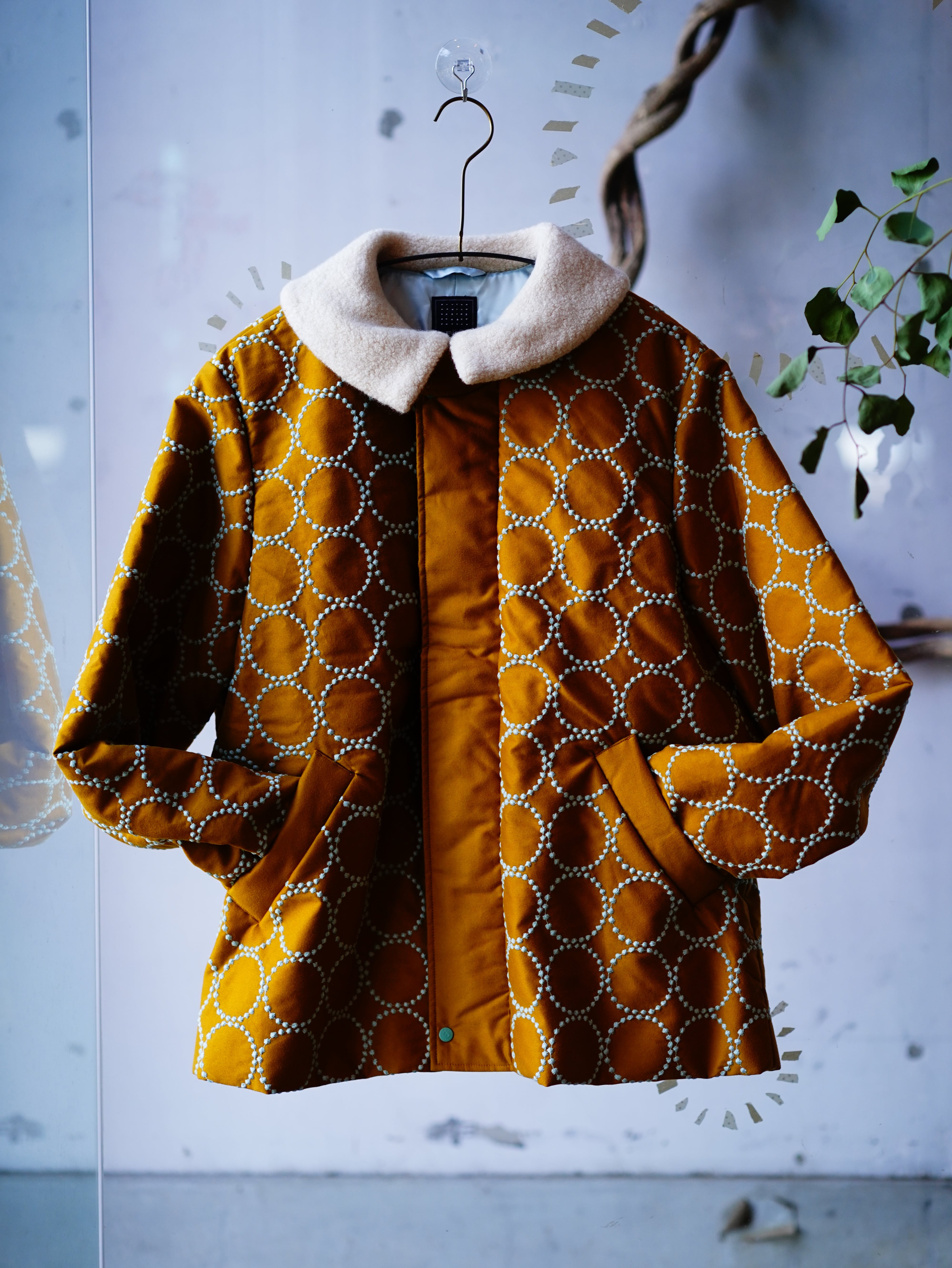 〈 mina perhonen 25AW 〉 tambourine / ADA6082PD / mustard / 160cm