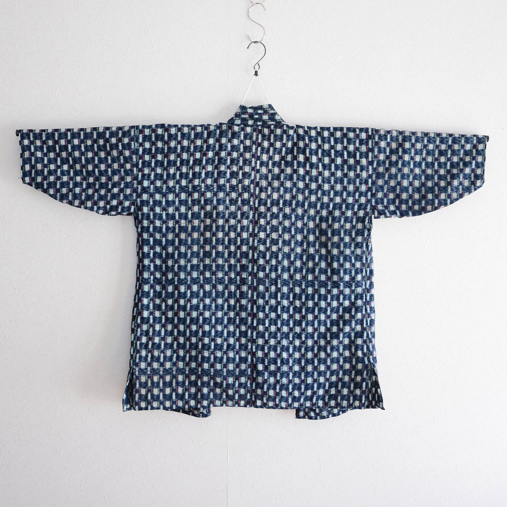 野良着古着藍染木綿絣着物手ぬぐいジャパンヴィンテージリメイク素材昭和 | noragi jacket indigo kimono cotton  kasuri japan vintage tenugui | 難波商店 powered by BASE