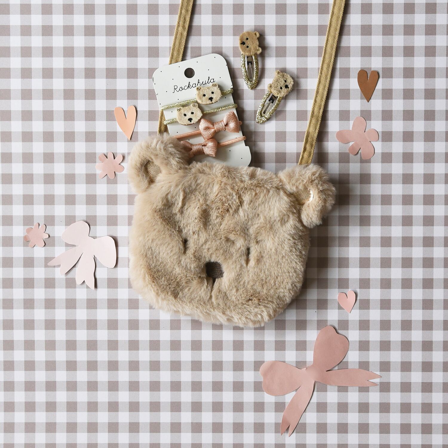 G1452B-Teddy Bear Bag-BROWN