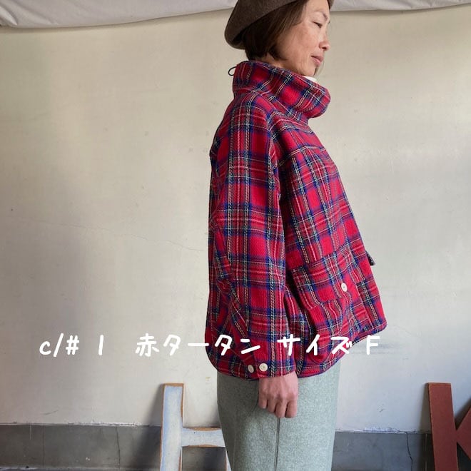 アルピーノスタンドヤッケ Girl's タータンチェック 53JK109 サイズF