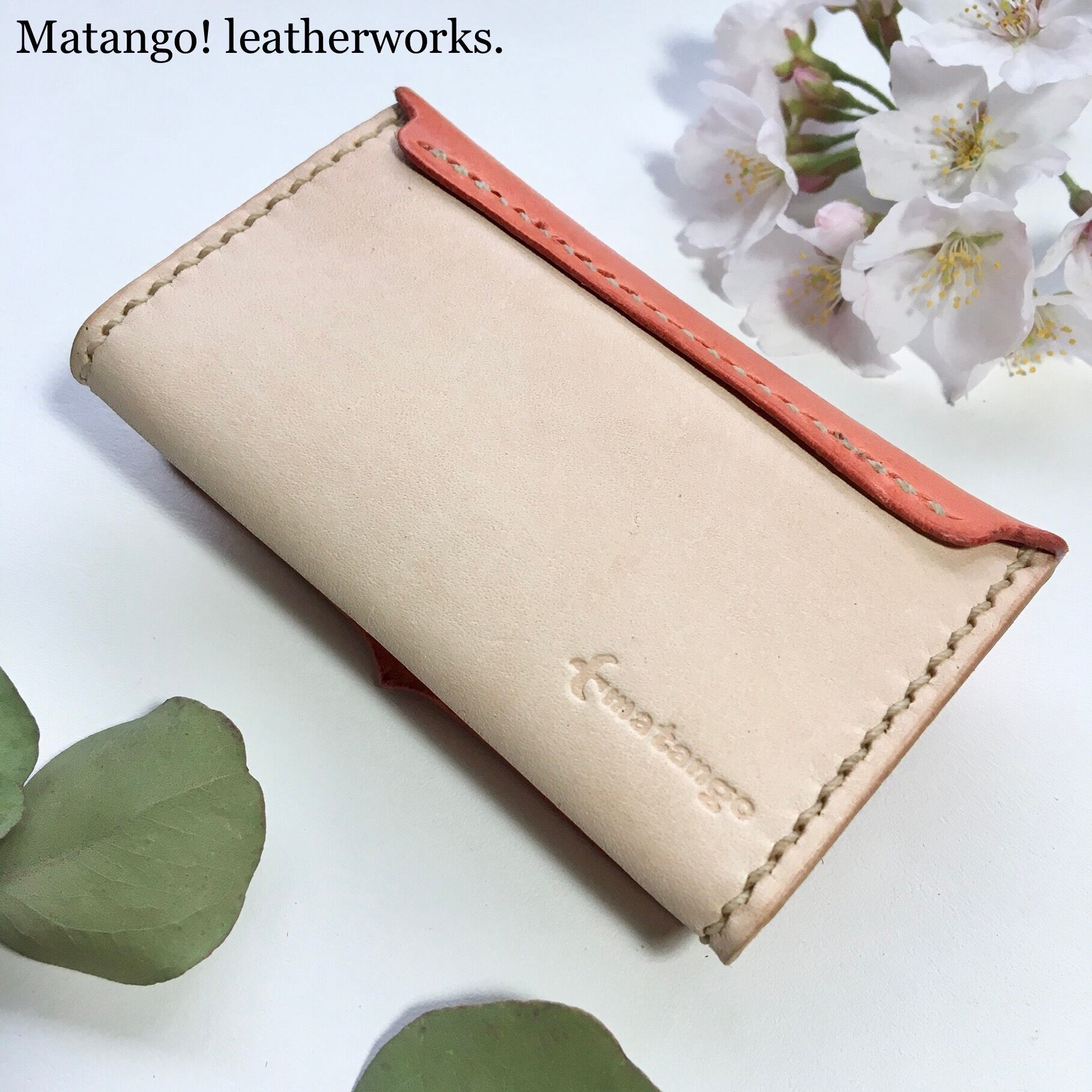 ◇春色◇ カードケース 本革 シンプル 上品 ユニセックス 丁寧 男女