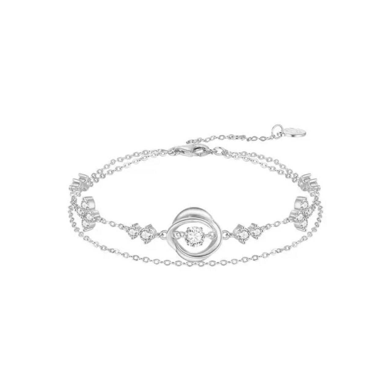 おしゃれ 四葉 クローバー キラキラ ストーン ブレスレット