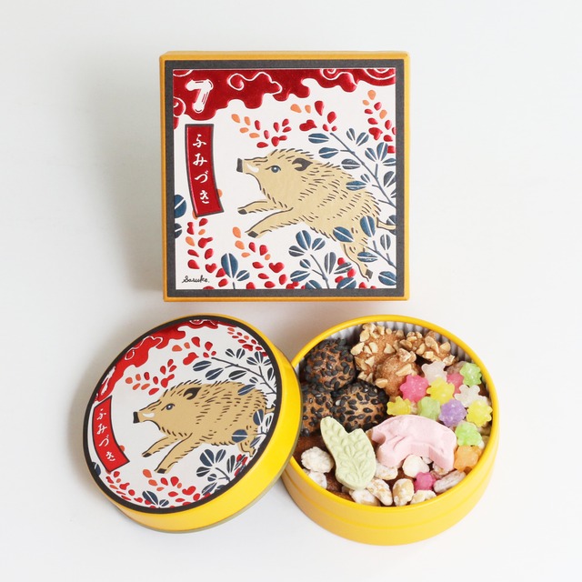 【花あわせ】7月　萩に猪の吹き寄せ菓子［クリックポスト対応］