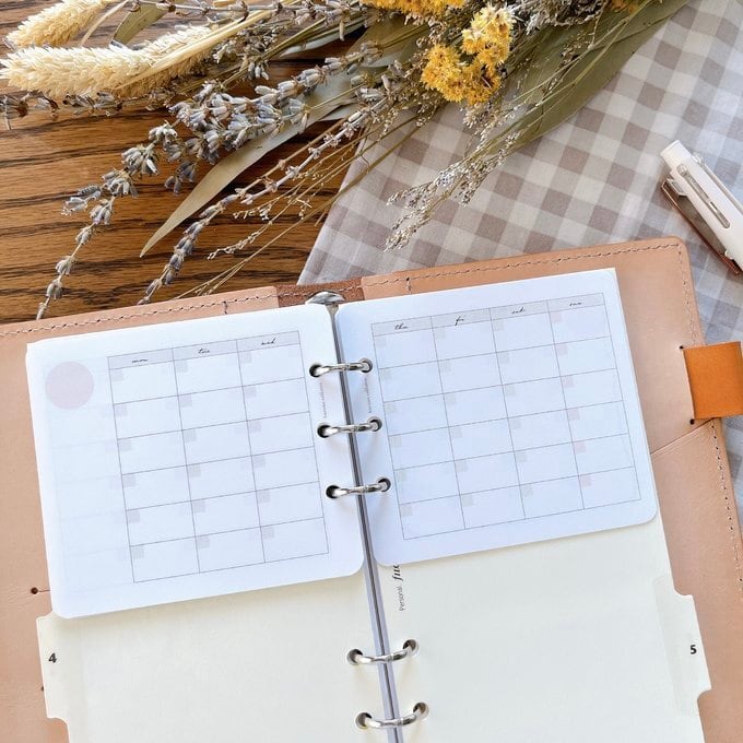 【はんぶんこリフィル/上半分用】バイブルサイズ/フリーマンスリー