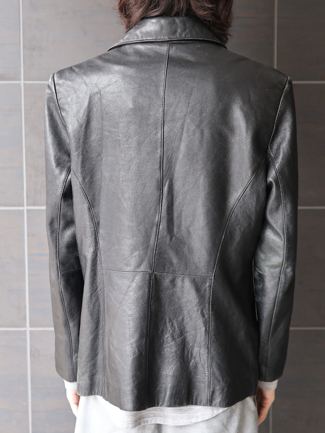 2B leather tailored jacket