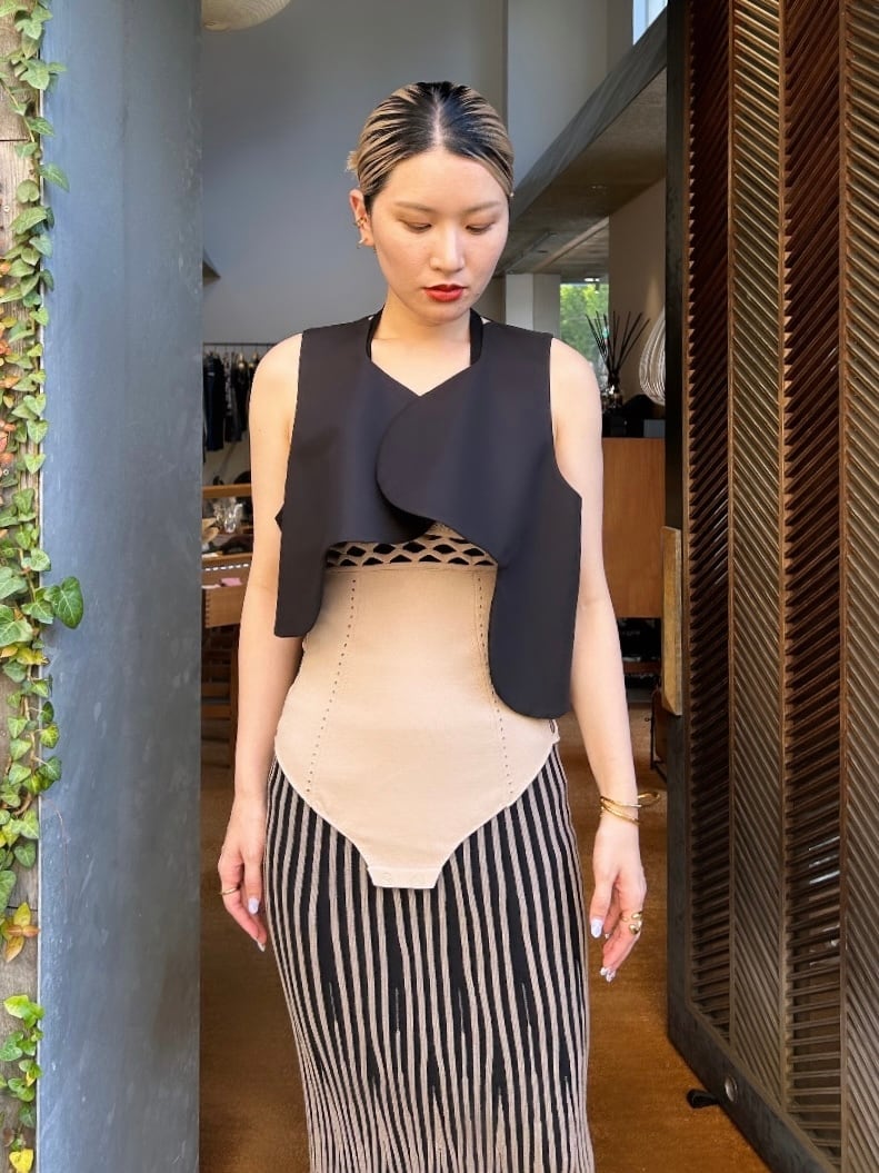 24SS】ENFOLD エンフォルド / WAVE CROPPED VEST | TRENTオンライン 