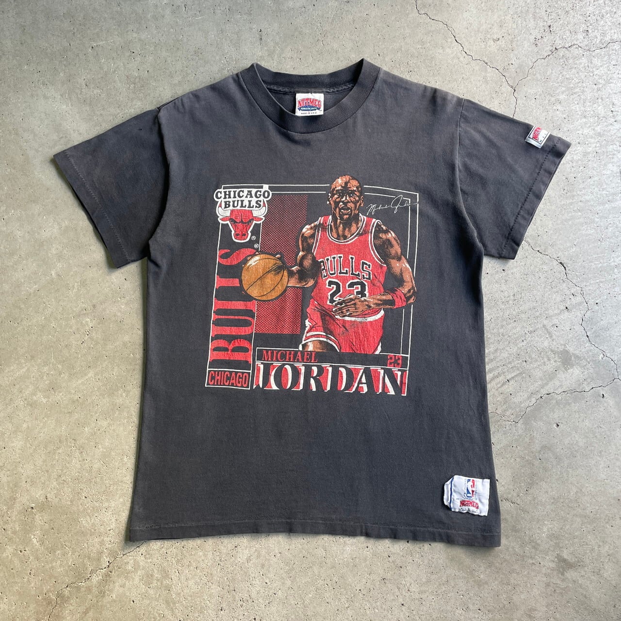 90年代 BIG BEAR NBA CHICAGOBULLS シカゴブルズ MICHAEL JORDAN マイケルジョーダン スポーツプリントTシャツ メンズL ヴィンテージ /evb000798