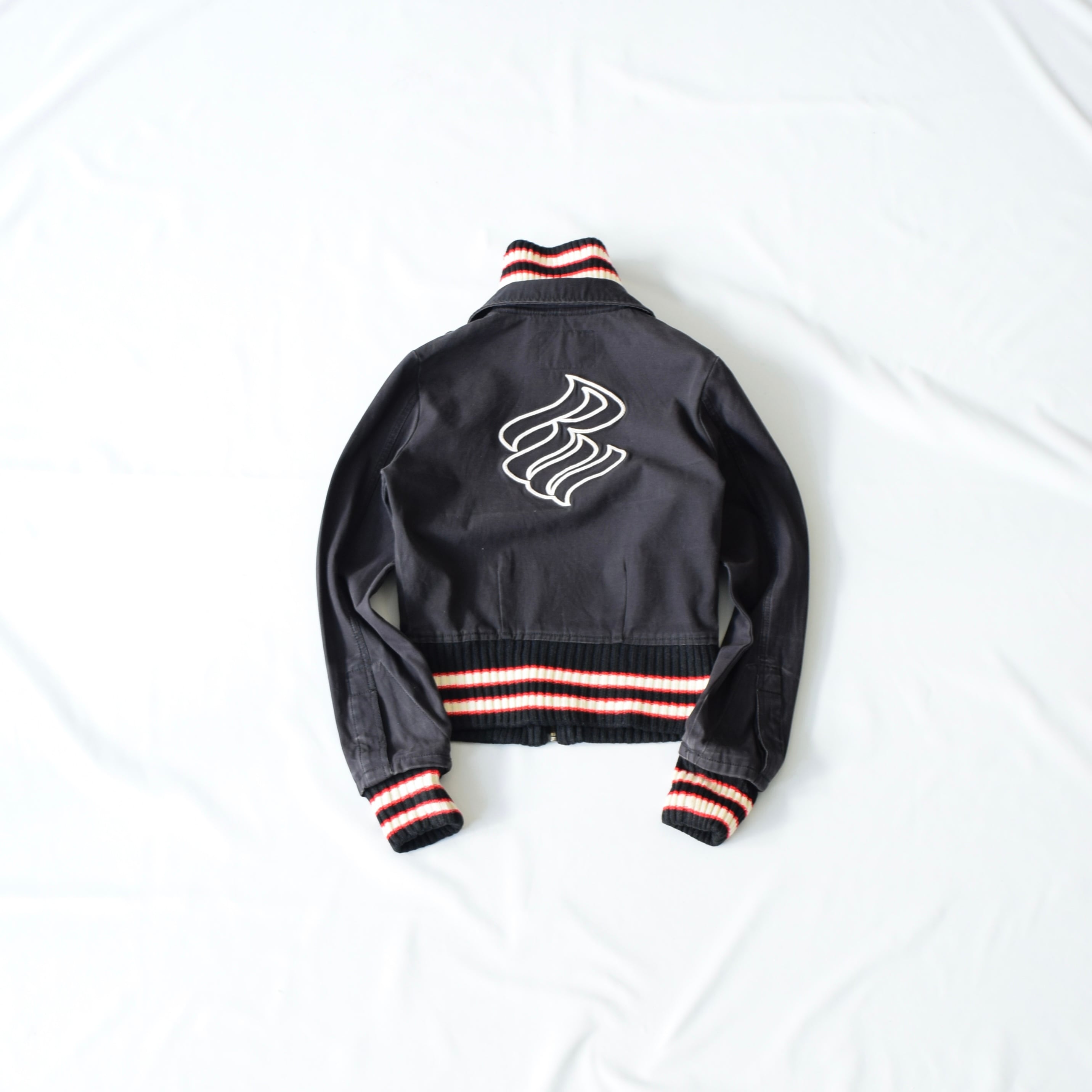 新品　ROCA WEAR ロカウエア　Y2K HIPHOP 00's ROCAWEAR 短丈ジャケット レディースS ブラック ロカウェア