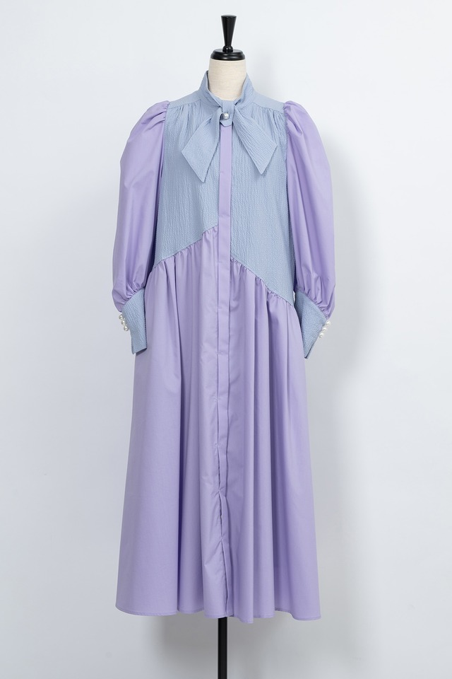 Bumpy Ribbon Tail Dress　LIGHT PURPLE