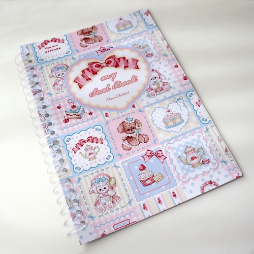 新作予約☆CHO429｜Cherish365【Charming Cherish Party -My Seal book】A5 剥離紙帳  / シール帳+  ヘラ付き