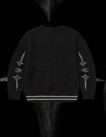THUG CLUB] TC Bone Knit Sweater (black/white) 正規品 韓国ブランド