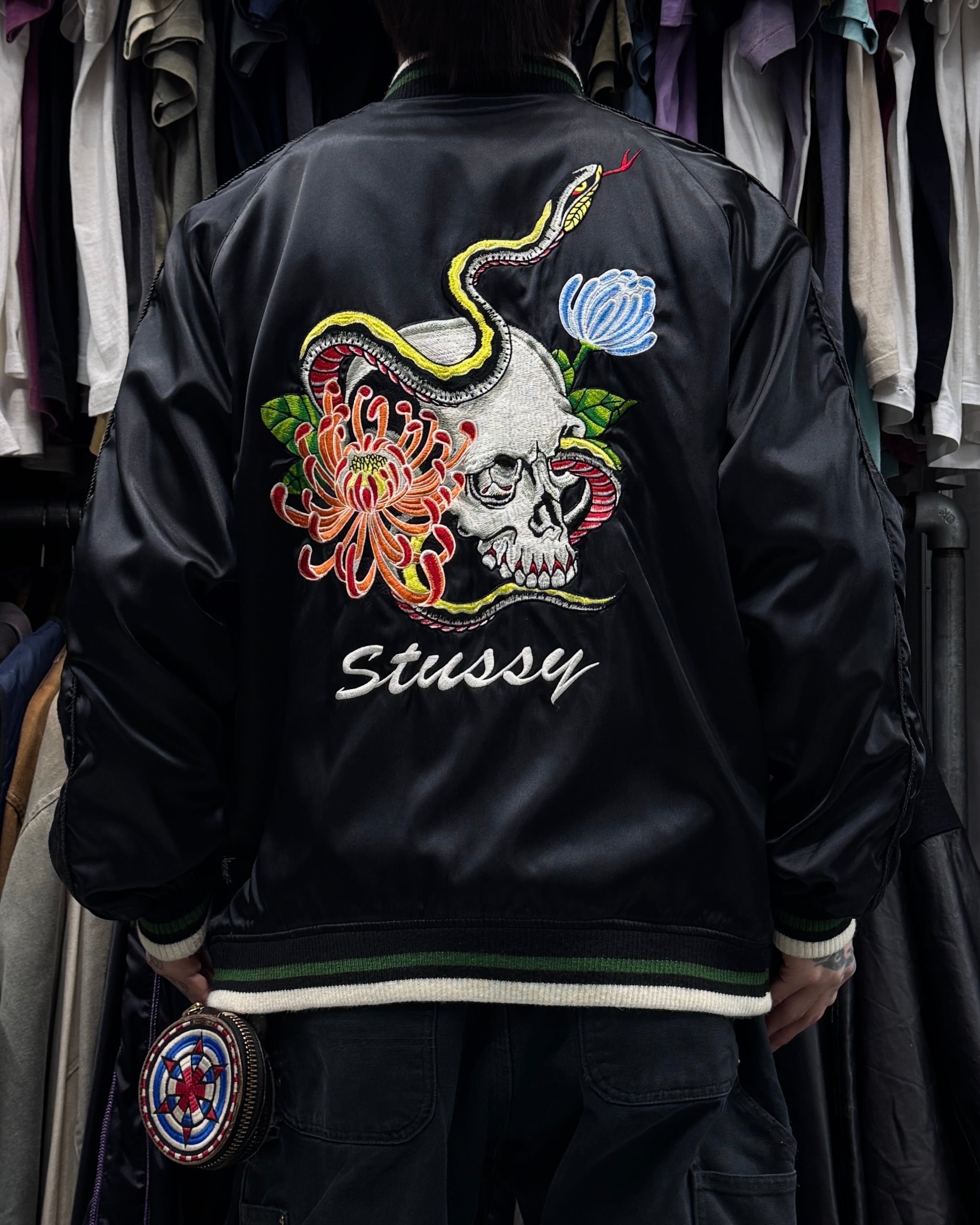 Special!!】00's old stussy Souvenir Jacket “スカジャン” “Skull