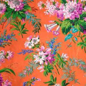 8/21発売！USAコットン Kaffe Fassett（布幅X50cm単位カット）Jardin（ジャルダン）PWPJ141.ORANGE｜Philip Jacobs