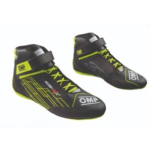 KC0-0839-AK1#178 KS-2X KART SHOES KIDS FIA 8877-2022 BLACK / FLUO YELLOW