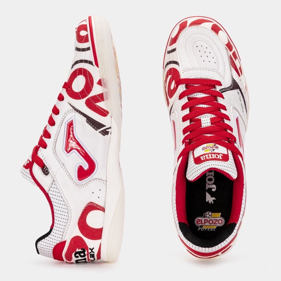 シューズ joma / TOP FLEX 2662 ELPOZO (23.5) joma / TOP FLEX 2662 ELPOZO WHITE RED INDOOR【SPECIAL EDITION