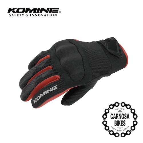 【KOMINE】RGK-006 Protect Kids Mesh Gloves [ライドメッシュグローブ-アレシアプロテクトキッズメッシュグローブ] Red キッズ用