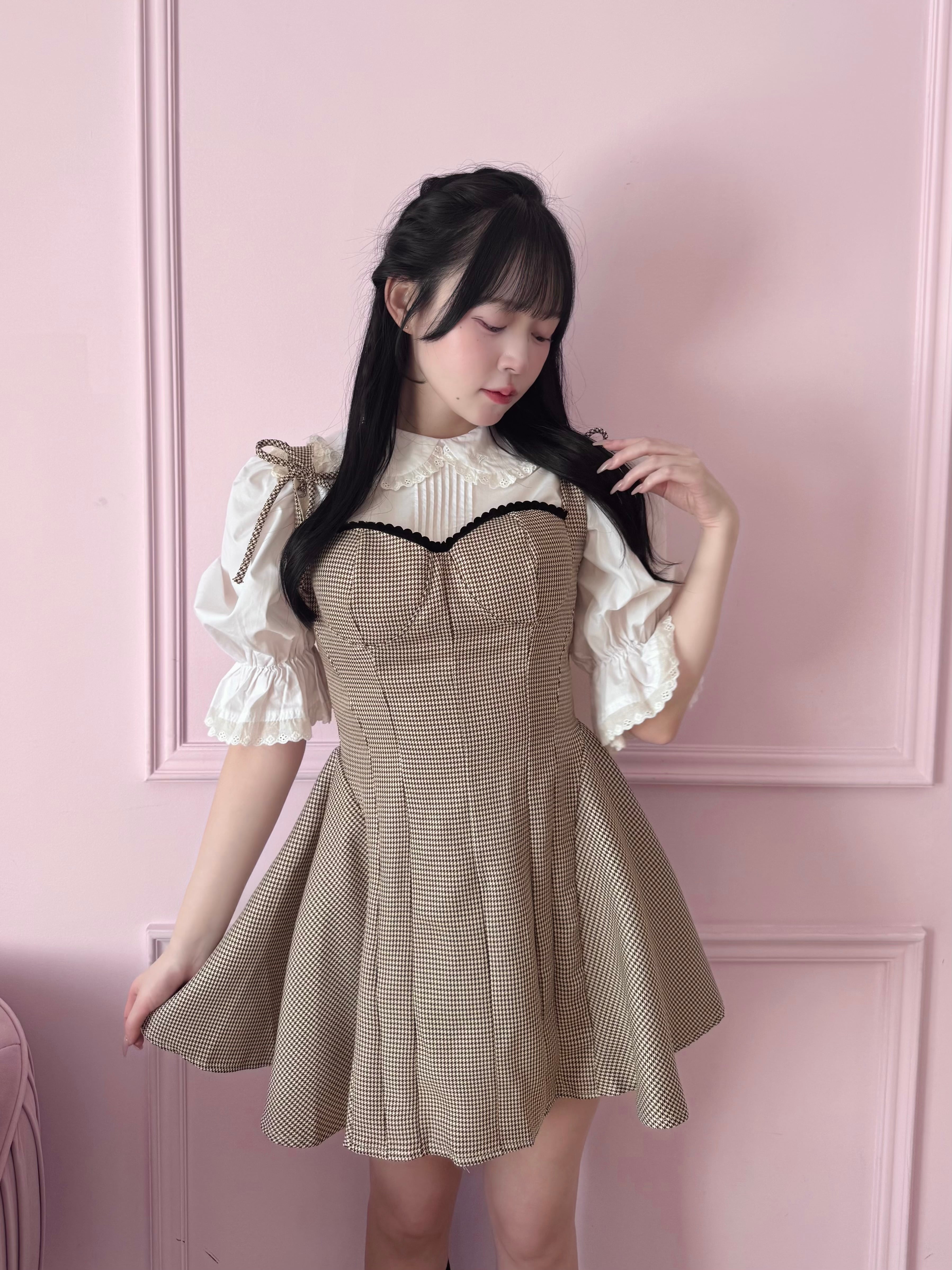 brownie houndstooth cami op