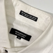 BURBERRY BLACK LABEL バーバリー ノバチェック 長袖 カフスシャツ ドレスシャツ39/ホワイト メンズ